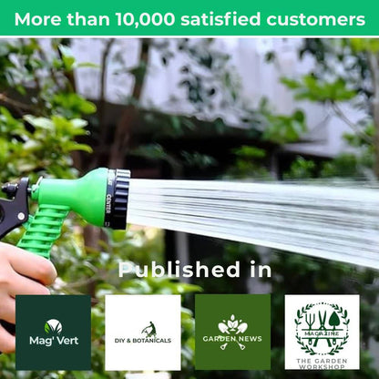 Aquaflex｜Extendable garden hose｜8 high-pressure spray modes